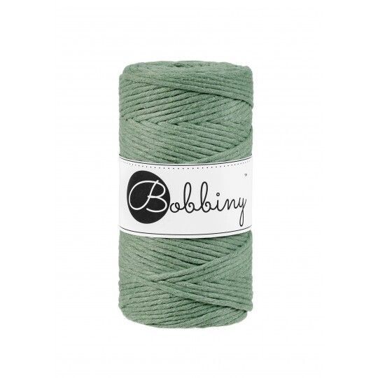 Bobbiny Makramee Kordel 3mm verzwirnt, Eucalyptus Green Bobbiny Makramee Kordel 3mm verzwirnt, Eucalyptus Green