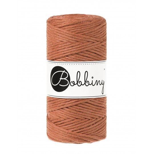 Bobbiny Makramee Kordel 3mm verzwirnt, Terracotta Bobbiny Makramee Kordel 3mm verzwirnt, Terracotta