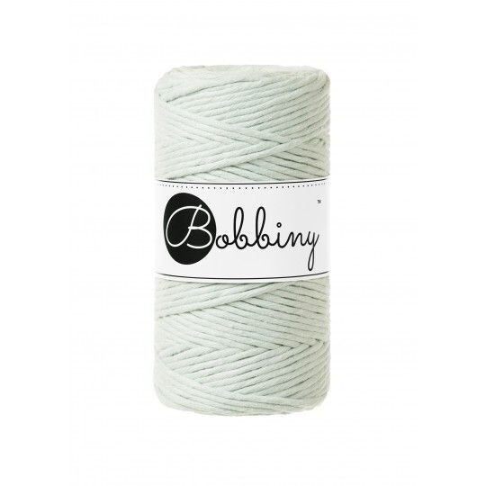 Bobbiny Makramee Kordel 3mm verzwirnt, Milky Green Bobbiny Makramee Kordel 3mm verzwirnt, Milky Green