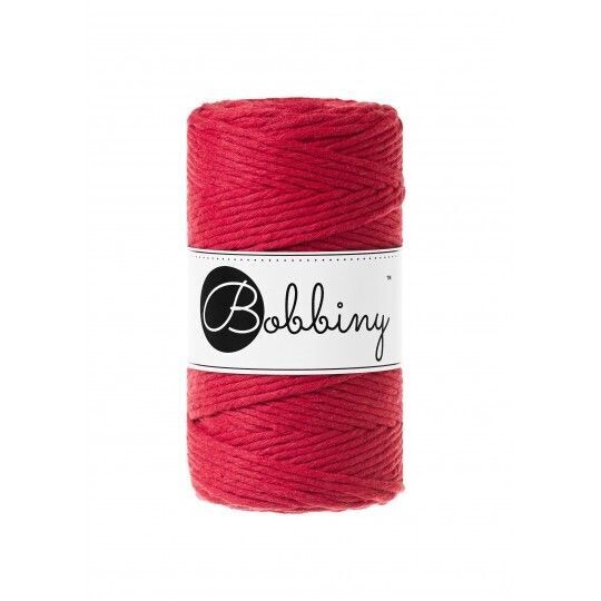 Bobbiny Makramee Kordel 3mm verzwirnt, Classic Red Bobbiny Makramee Kordel 3mm verzwirnt, Classic Red