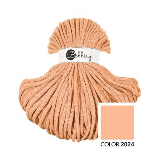 Bobbiny Jumbo 9mm geflochten, Peach Fuzz