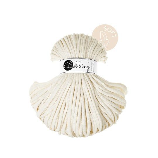 Bobbiny Jumbo Soft 8mm geflochten, Natural