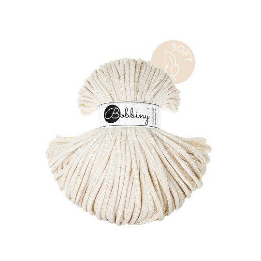 Bobbiny Jumbo Soft 8mm geflochten, Golden Natural