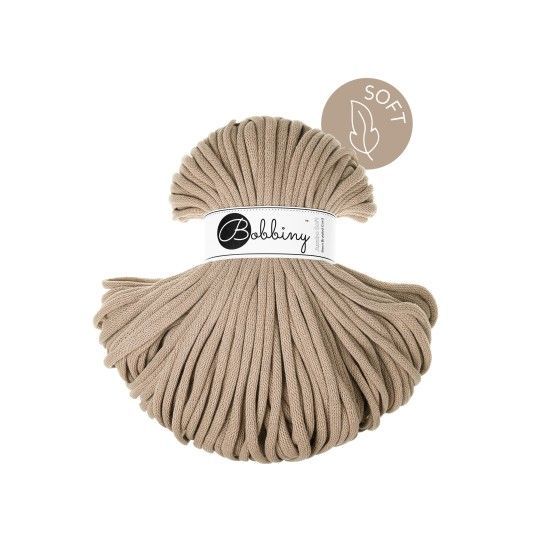 Bobbiny Jumbo Soft 8mm geflochten, Sand