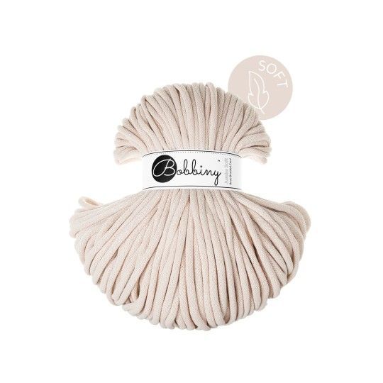 Bobbiny Jumbo Soft 8mm geflochten, Nude Bobbiny Jumbo Soft 8mm geflochten, Nude
