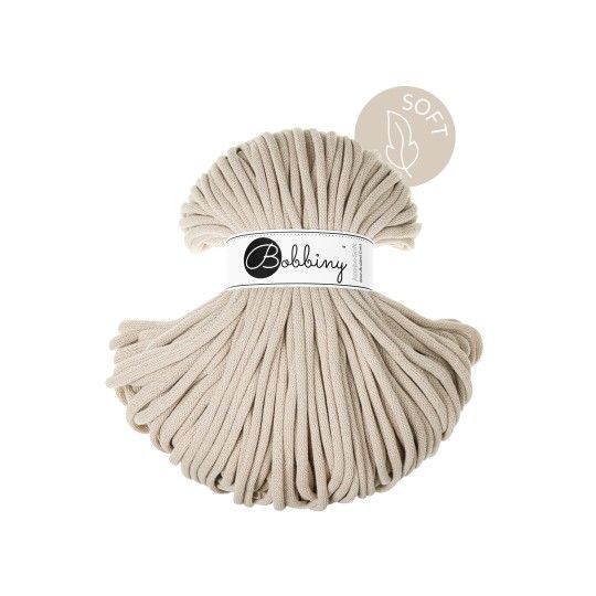 Bobbiny Jumbo Soft 8mm geflochten, Beige