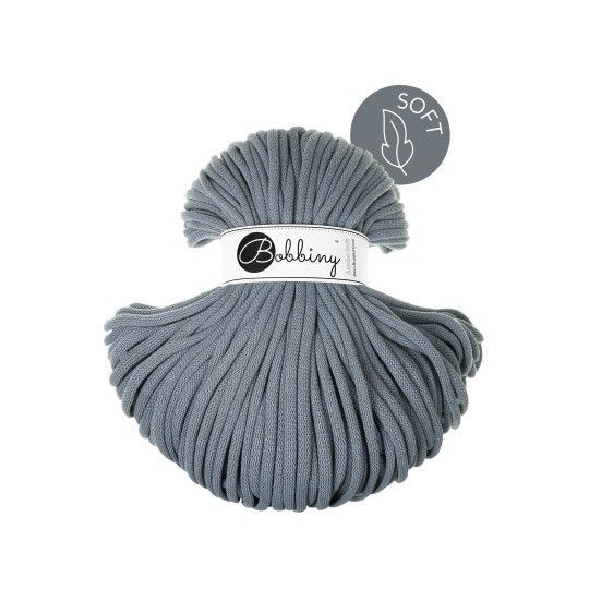 Bobbiny Jumbo Soft 8mm geflochten, Steel