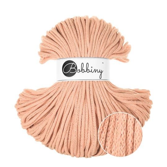 Bobbiny Premium 5mm geflochten, Unicolor Peach Fuzz Bobbiny Premium 5mm geflochten, Unicolor Peach Fuzz