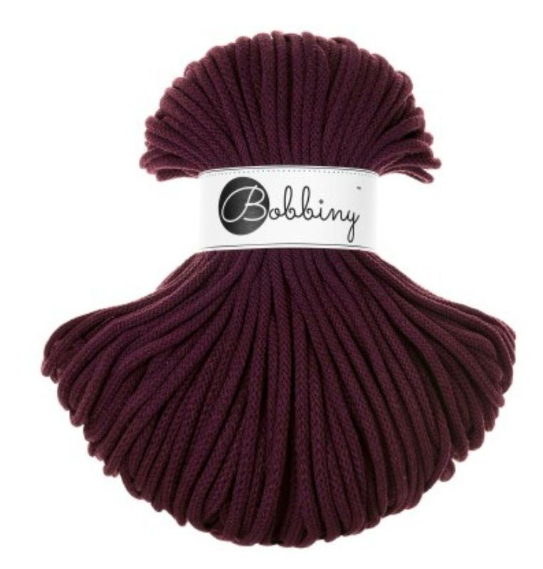 Bobbiny Premium 5mm geflochten, Burgundy Bobbiny Premium 5mm geflochten, Burgundy