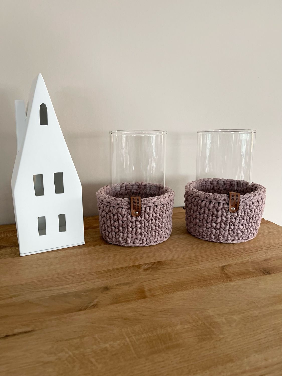Windlicht mittel "Mauve“