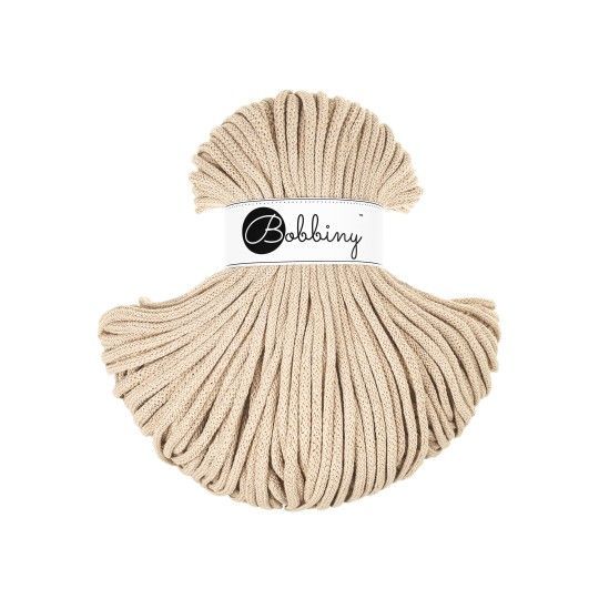 Bobbiny Premium 5mm geflochten, Golden Warm Beige Bobbiny Premium 5mm geflochten, Golden Warm Beige