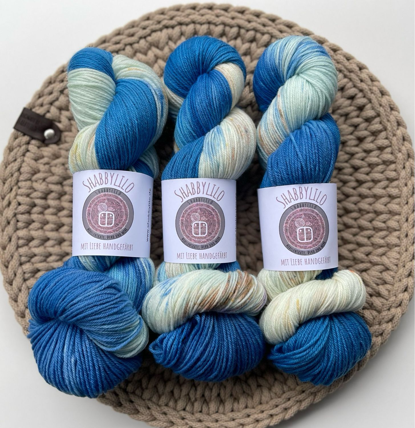 Sockenwolle 4-fach, 100g, Merino extrafine "Meereswellen"