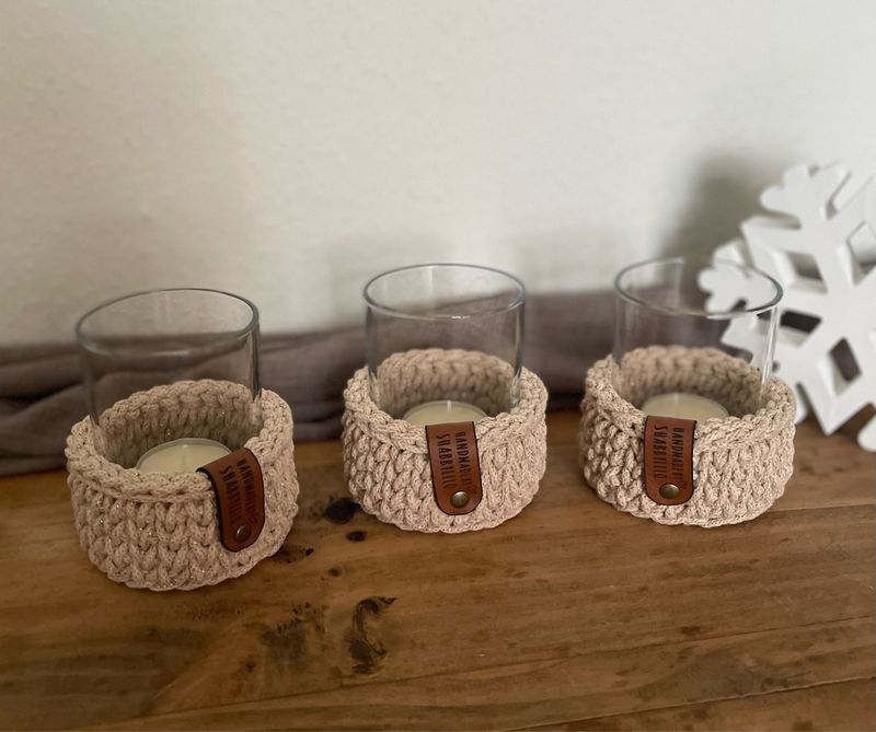 Teelichthalter "Golden Warm Beige"