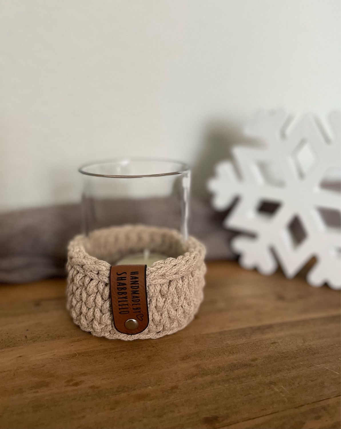 Teelichthalter "Warm Beige"