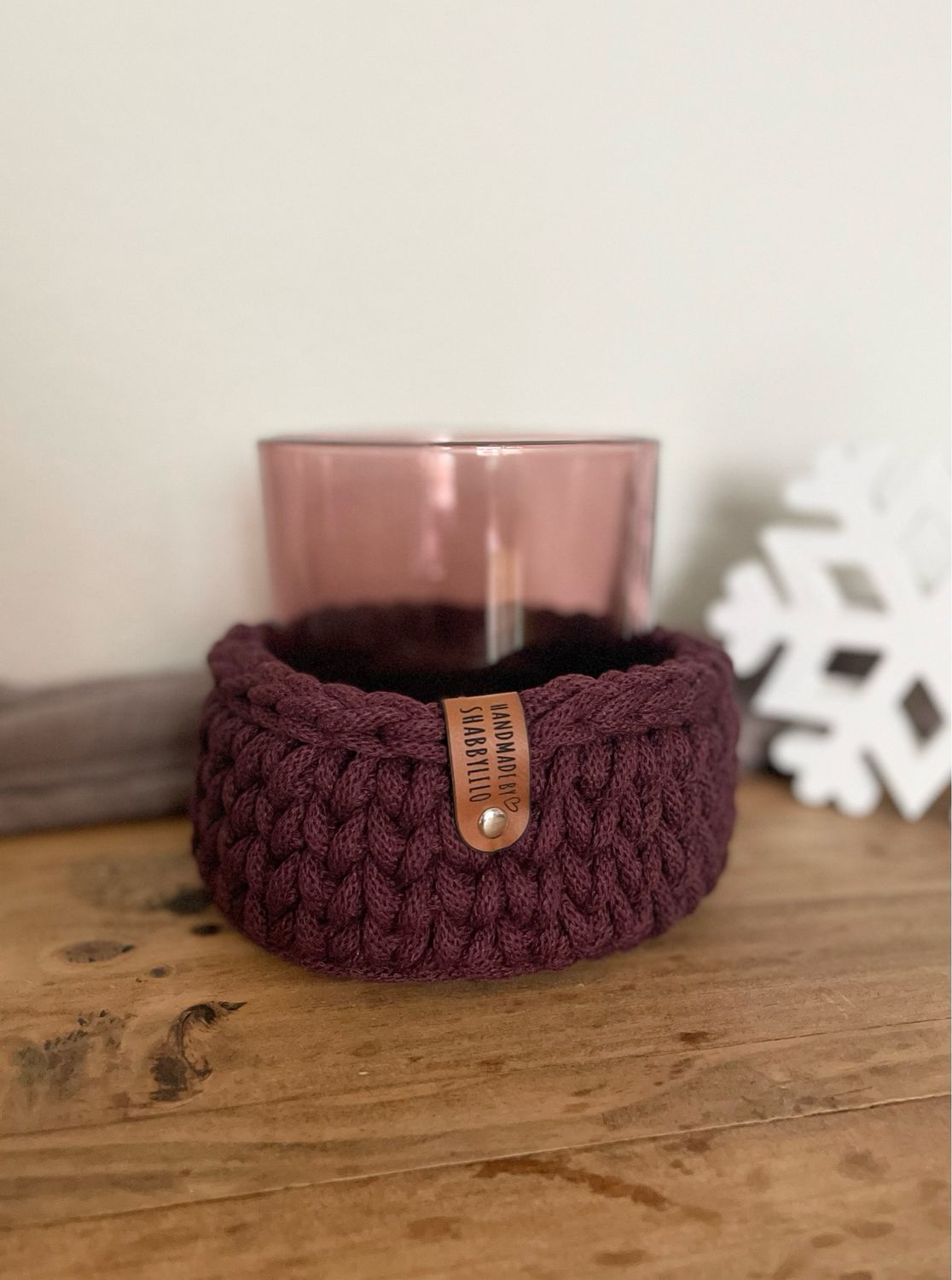 Windlicht klein "Burgundy"