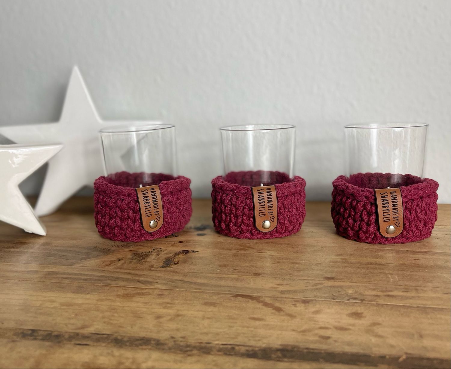 Teelichthalter "Wine Red"