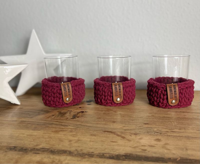 Teelichthalter "Wine Red"