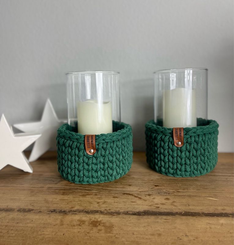 Windlicht mittel "Pine Green"