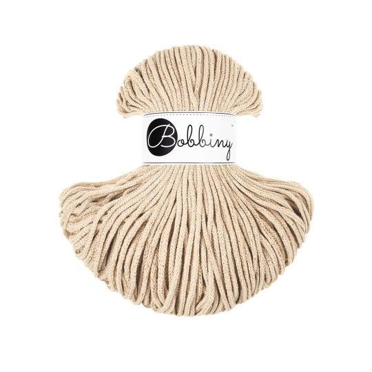 Bobbiny Junior 3mm geflochten, Golden Warm Beige Bobbiny Junior 3mm geflochten, Golden Warm Beige