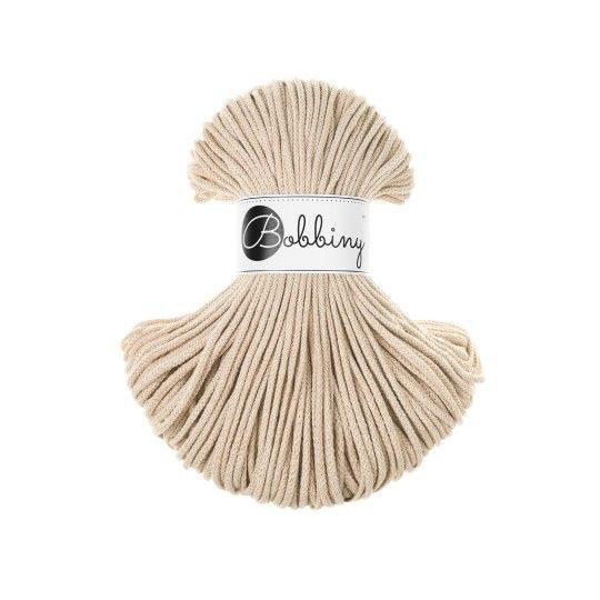 Bobbiny Junior 3mm geflochten, Warm Beige Bobbiny Junior 3mm geflochten, Warm Beige