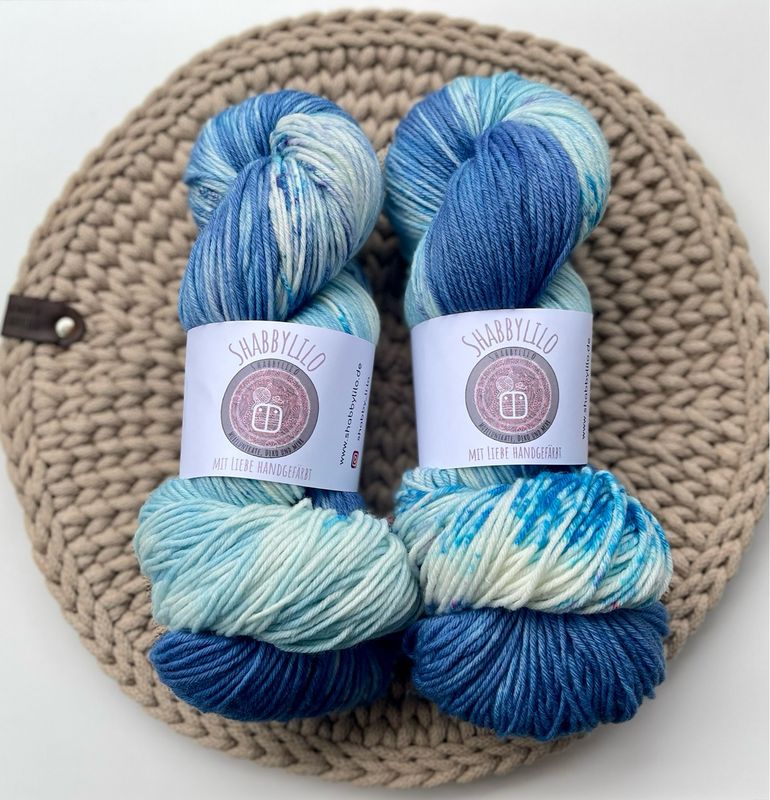 Sockenwolle 6-fach, 150g, Merino extrafine "Eisbonbon"
