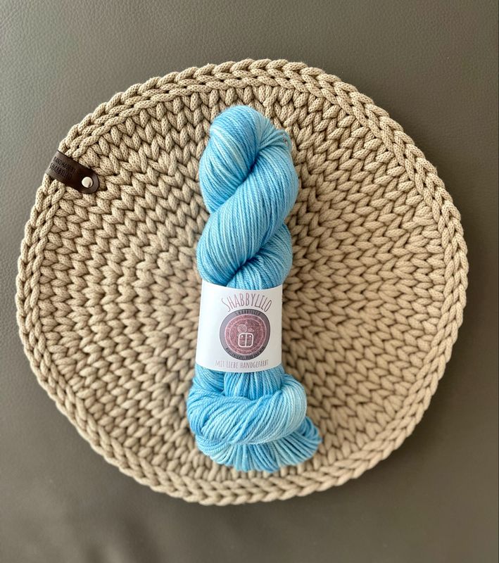 Schurwolle Ramie 9/3, 100g, Merino "Frühlingshimmel"