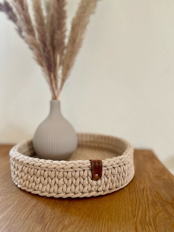 Dekotablett "Warm Beige", Ø 28cm