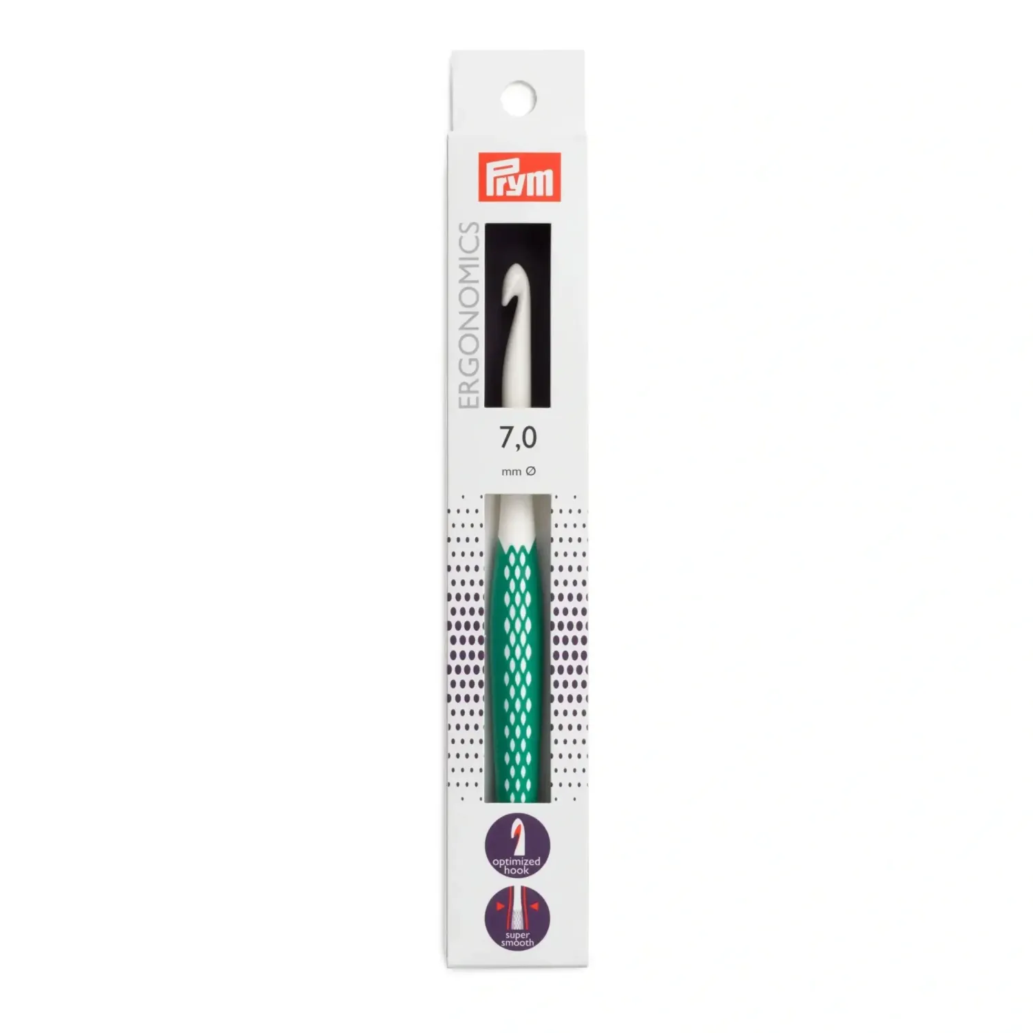 Prym Ergonomics Häkelnadel Stärke 7mm, Blattgrün