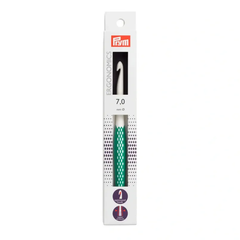 Prym Ergonomics Häkelnadel Stärke 7mm, Blattgrün