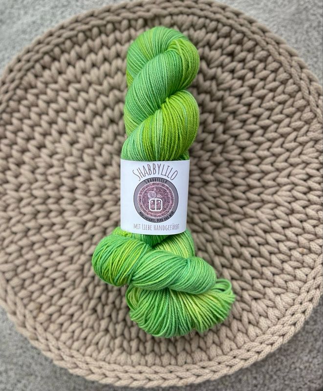 Sockenwolle 4-fach, 100g, Merino extrafine "Sommergrün"