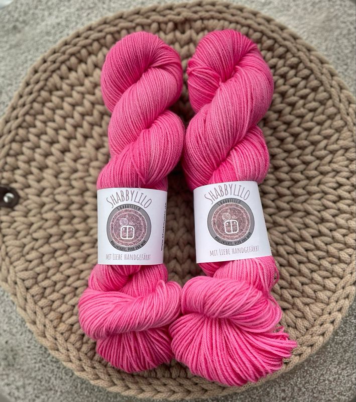 Sockenwolle 4-fach, 100g, Merino extrafine "Pink"