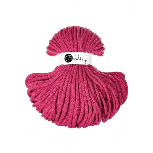 Bobbiny Jumbo 9mm geflochten, Dopamine Pink Bobbiny Jumbo 9mm geflochten, Dopamine Pink