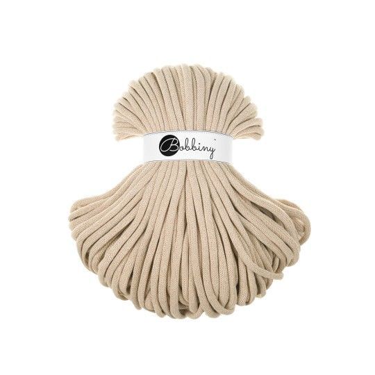 Bobbiny Jumbo 9mm geflochten, Warm Beige Bobbiny Jumbo 9mm geflochten, Warm Beige