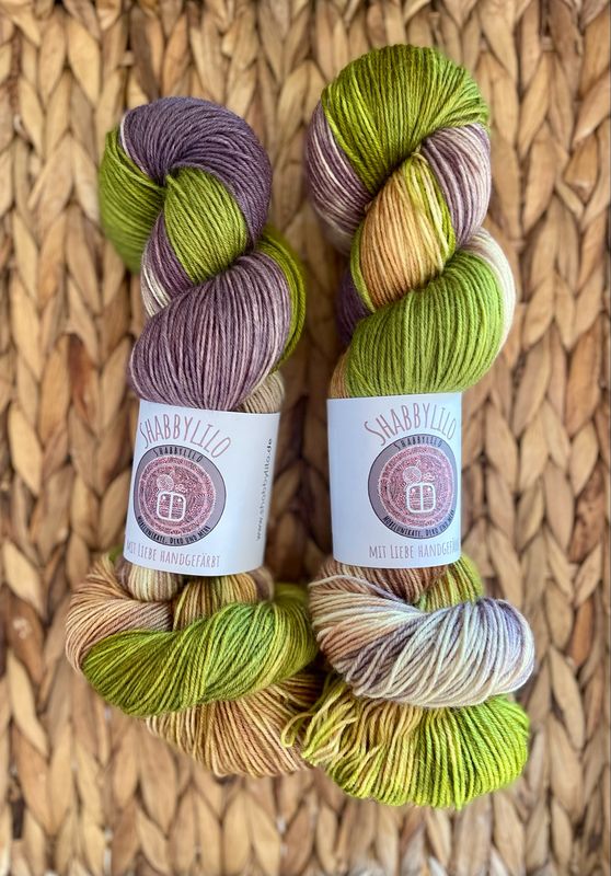 Sockenwolle 4-fach, 100g, Merino "Waldgeflüster"