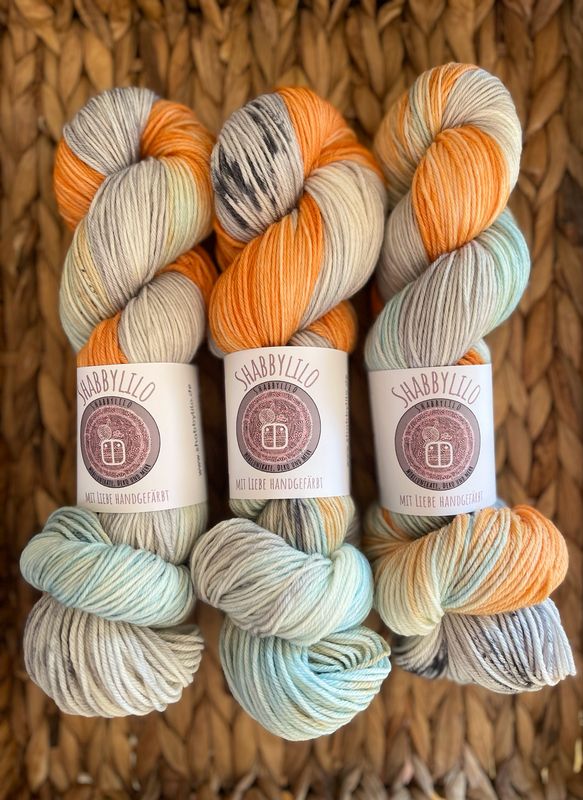 Sockenwolle 4-fach, 100g, Merino extrafine "Goldstumpfnase"