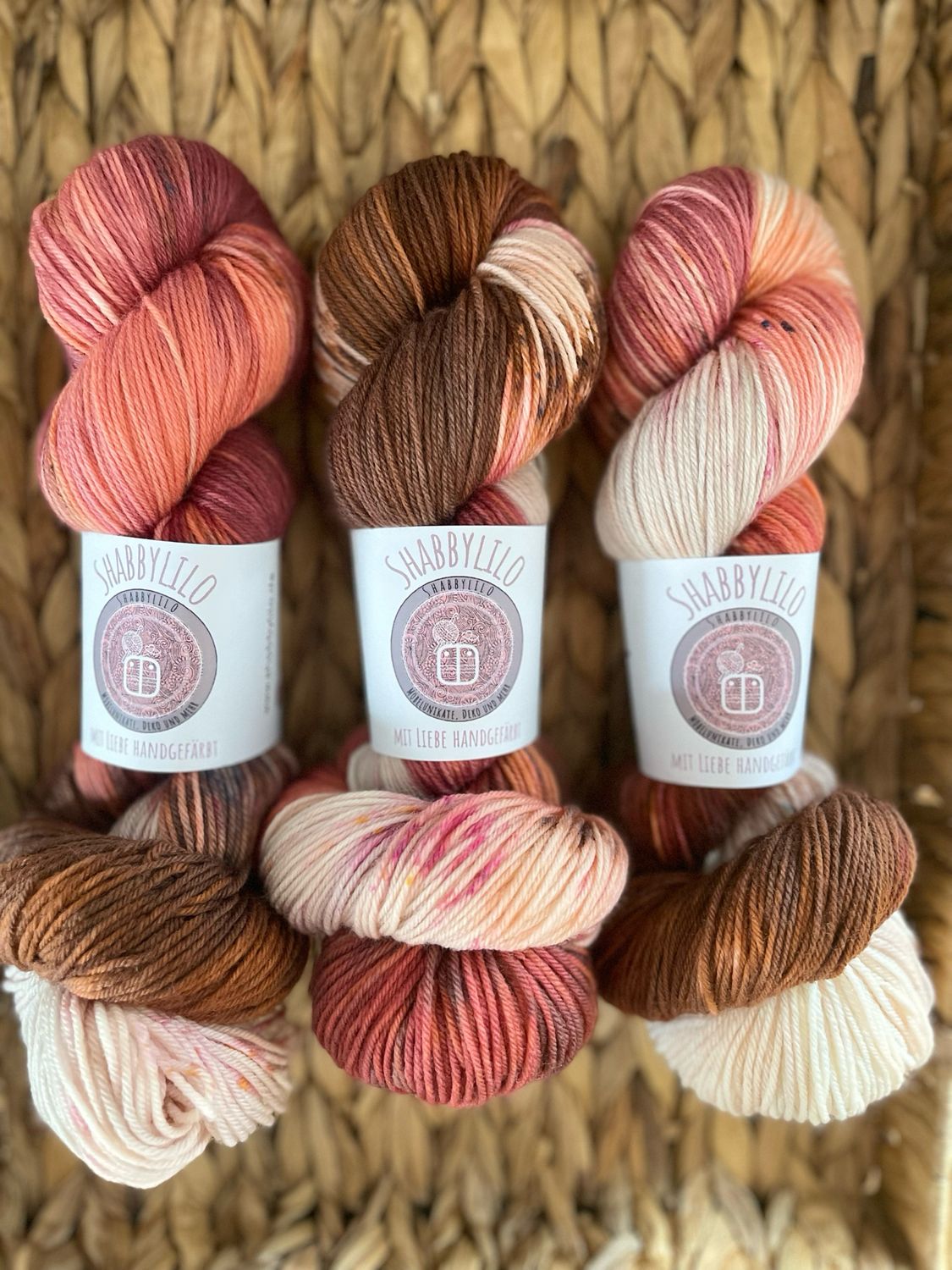 Sockenwolle 4-fach, 100g, Merino extrafine "Herbstglut"