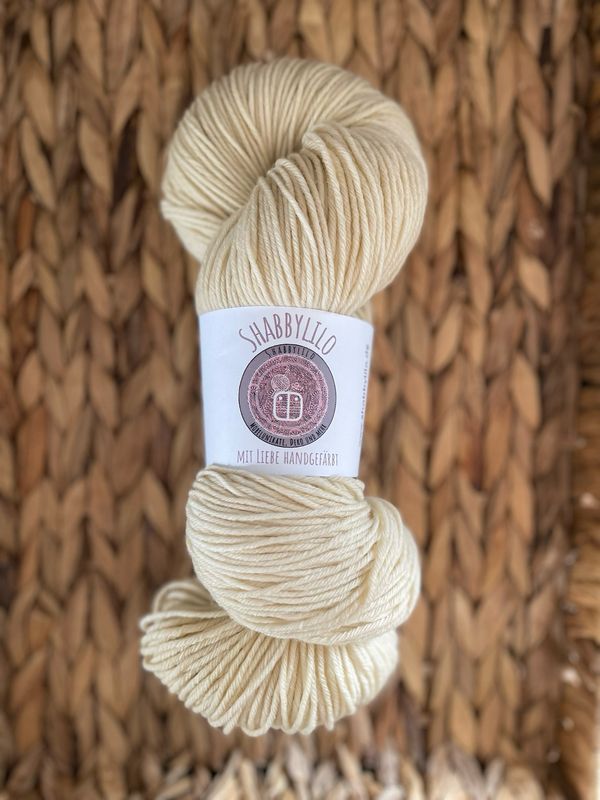 Sockenwolle 6-fach, 150g, Merino extrafine "Macadamiacreme"