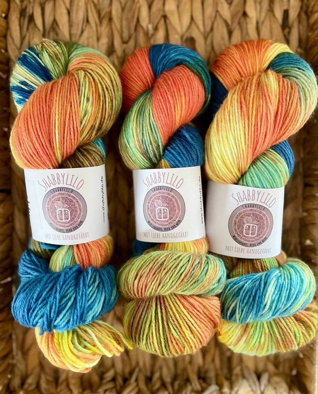 Sockenwolle 6-fach, 150g, Merino "Tanz der Elemente"