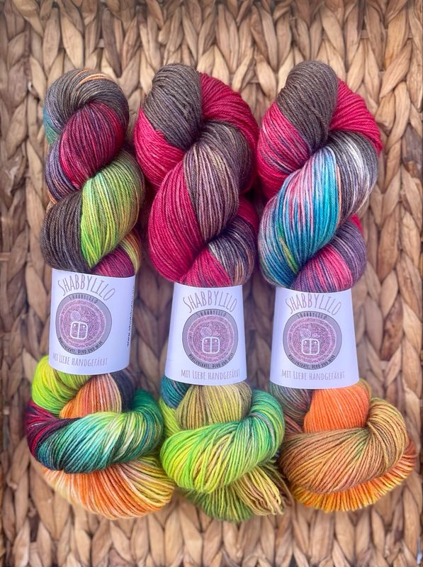 Sockenwolle 4-fach, 100g, Merino "Hexentanz"