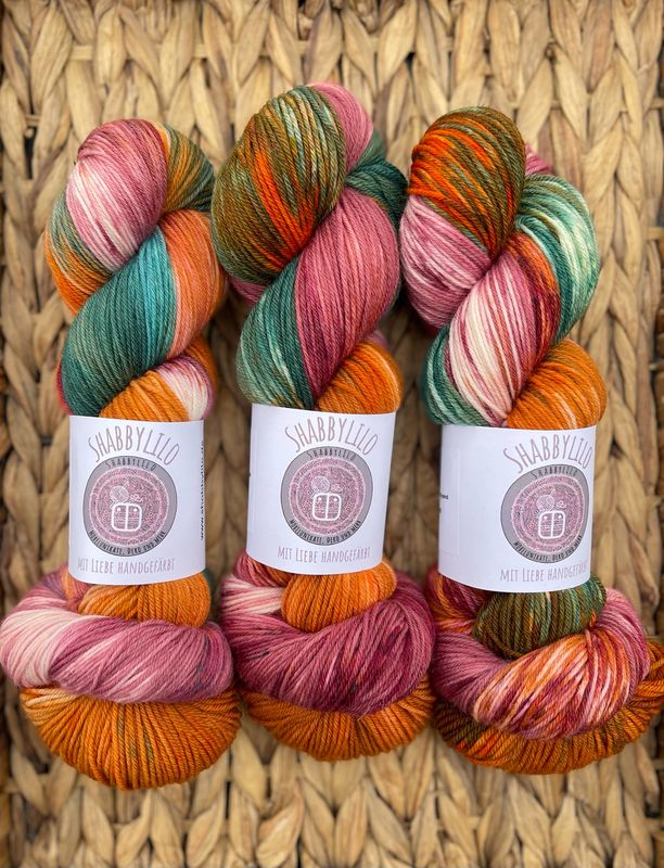 Sockenwolle 4-fach, 100g, Merino extrafine "Herbstimpression"