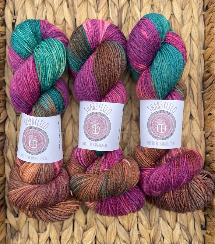 Sockenwolle 4-fach, 100g, Merino extrafine "Herbsttrend"