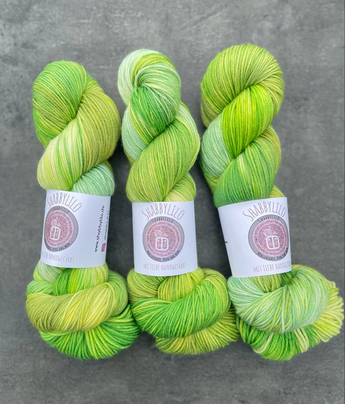 Sockenwolle 4-fach, 100g, Merino extrafine "Grashüpfer"