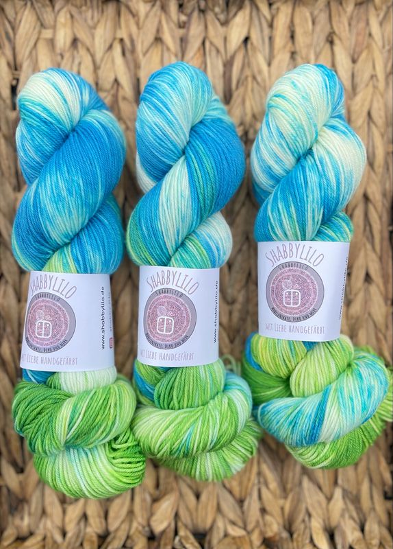 Sockenwolle 4-fach, 100g, Merino extrafine "Polarlicht"