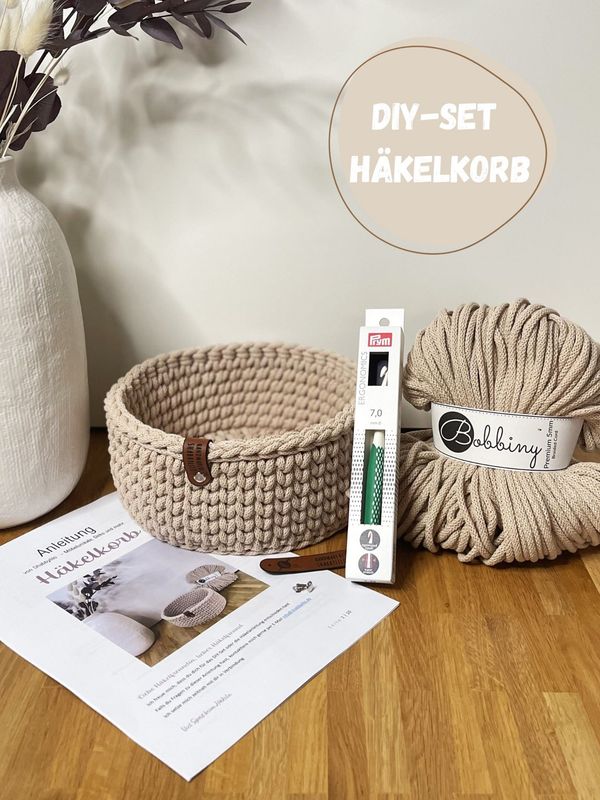 DIY Häkelkorb Set inkl. Häkelanleitung