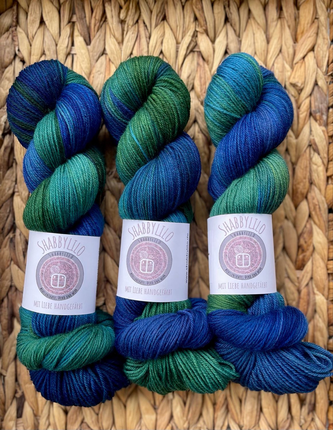 Sockenwolle 4-fach, 100g, Merino extrafine Sockenwolle 4-fach, 100g, Merino extrafine "Meeresalge"