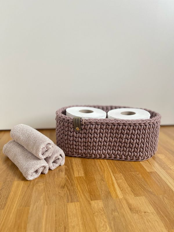 Aufbewahrungskorb für Toilettenpapier "Mauve"