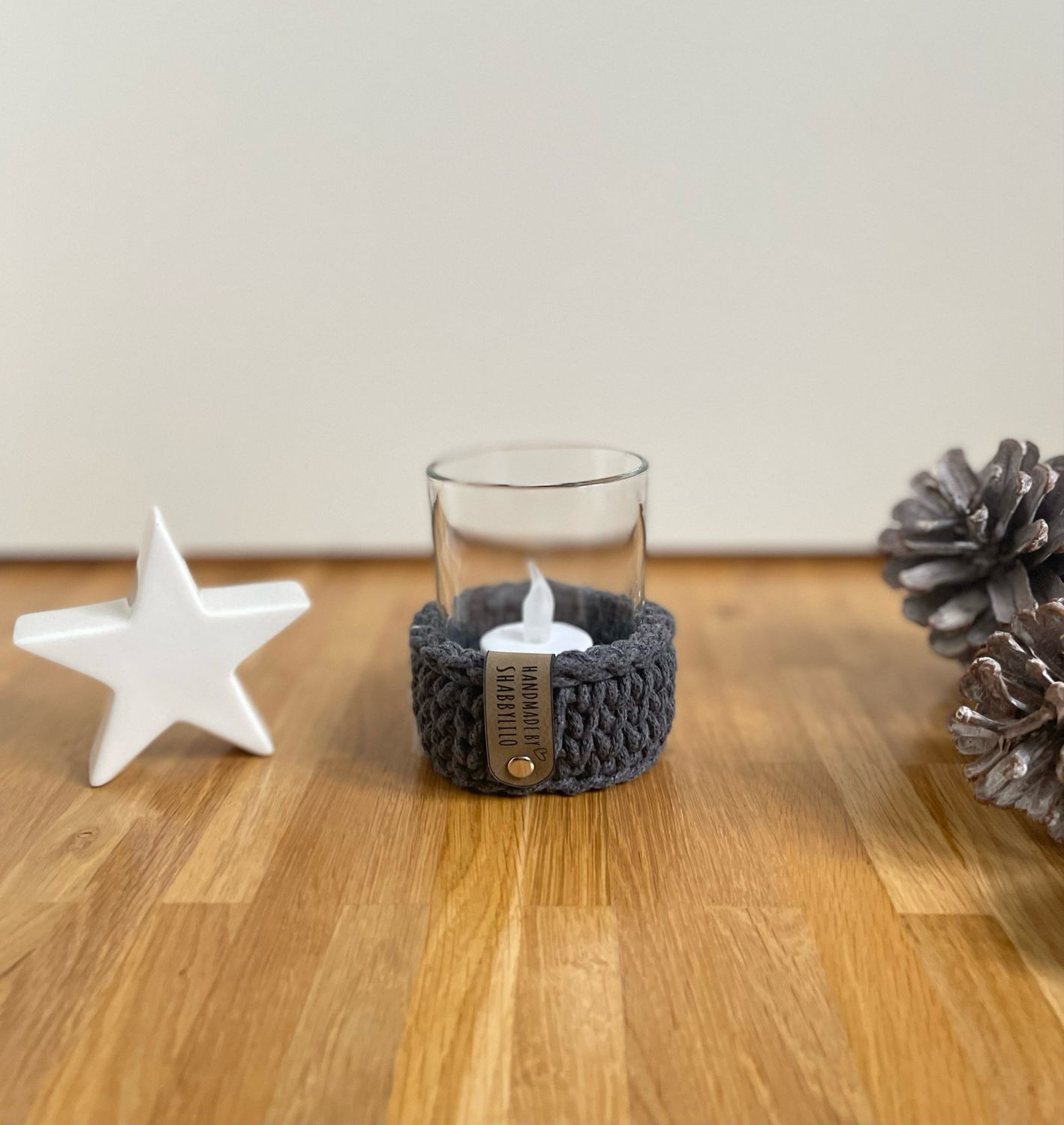 Teelichthalter "Charcoal"