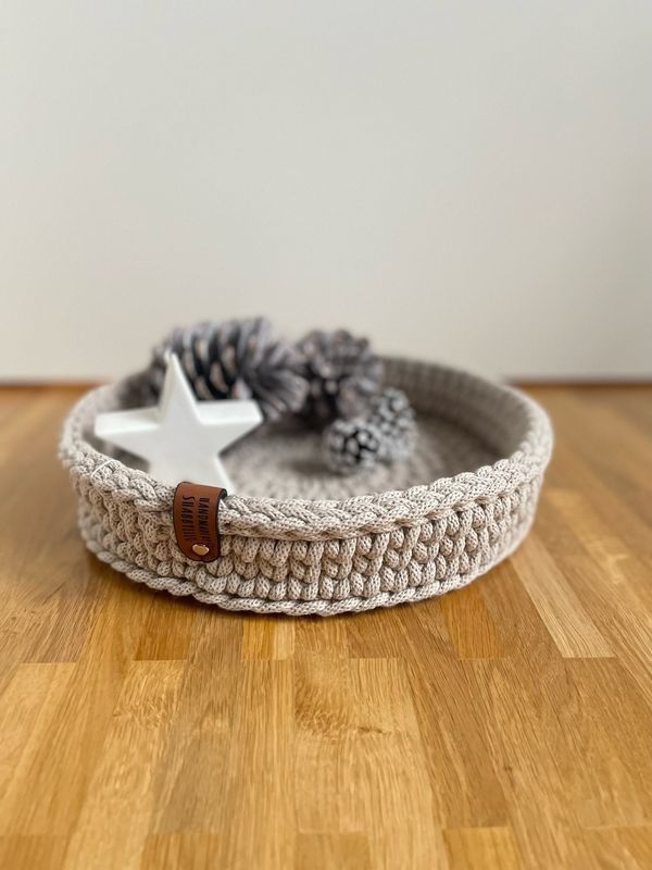 Dekotablett "Beige", Ø 28cm