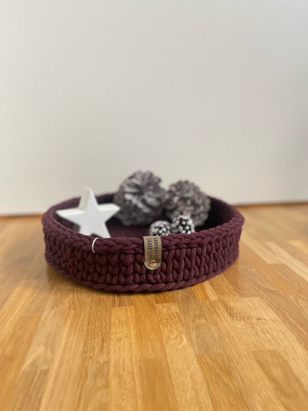 Dekotablett "Burgundy", Ø 28cm