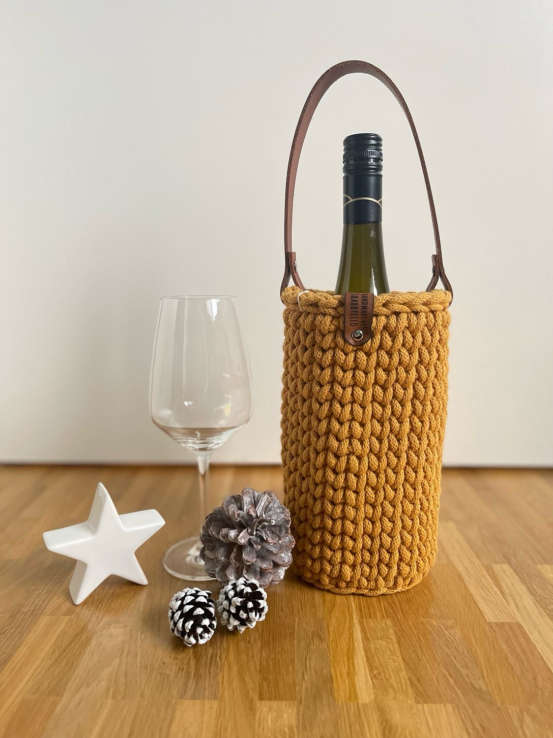 Weinflaschenhalter "Mustard"